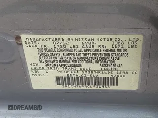 2012 Nissan Versa SV with VIN 3N1CN7AP9CL936955, listed as a IAAI auction lot 42679494 with 45,604 mi miles and . Bid and sale history available at DreamBid. Image 9.