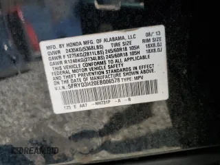 2014 Acura MDX with VIN 5FRYD3H20EB006578, listed as a Copart auction lot 49607875 with 128,393 mi miles and Salvage Title. Bid and sale history available at carsss.com. Image 13.