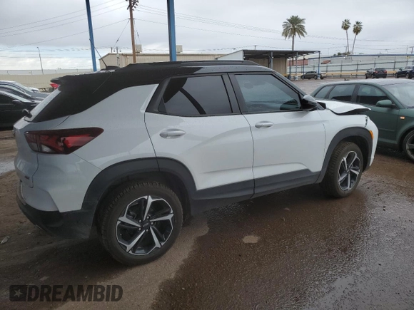 2021 Chevrolet TrailBlazer RS with VIN KL79MUSL5MB056985, listed as a Copart auction lot 46900434 with 46,937 mi miles and . Bid and sale history available at DreamBid. Image 3.
