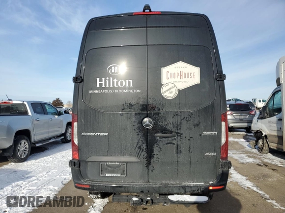 2023 Mercedes-Benz Sprinter with VIN W1Z4NFVY9PT135921, listed as a Copart auction lot 43608565 with Not Provided miles and Salvage Title. Bid and sale history available at DreamBid. Image 6.