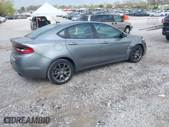 2013 Dodge Dart SXT with VIN 1C3CDFBA2DD343499, listed as a IAAI auction lot 41997107 with 110,446 mi miles. Bid and sale history available at carsss.com. Image 4.