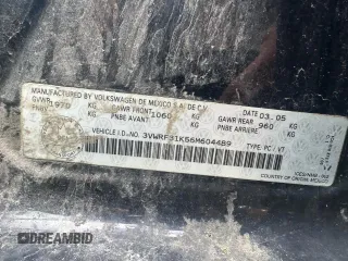 2006 Volkswagen Jetta z VIN 3VWRF31K56M604489, wystawiony jako Copart lot #61240034 z przebiegiem 136 199 mil mil oraz Szkoda całkowita • Salvage title. Historia ofert i sprzedaży dostępna na DreamBid. Obrazek 12.