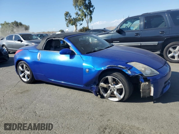 2006 Nissan 350Z Touring with VIN JN1AZ36A36M450628, listed as a Copart auction lot 75018954 with 76,763 mi miles and Salvage Title. Bid and sale history available at DreamBid. Image 4.