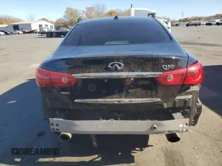2015 Infiniti Q50 Premium with VIN JN1BV7AR1FM422217, listed as a Copart auction lot 77656424 with Not provided miles and Salvage title. Bid and sale history available at DreamBid. Image 6.