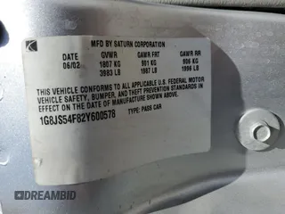 2002 Saturn LS z VIN 1G8JS54F82Y600578, wystawiony jako Copart lot #71673204 z przebiegiem 175 671 mil mil oraz Szkody całkowita. Historia ofert i sprzedaży dostępna na DreamBid. Obrazek 12.