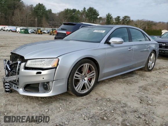2016 Audi A8 L 4.0T Sport with VIN WAU43AFD3GN010931, listed as a Copart auction lot 81960634 with 131,841 mi miles and Salvage Title. Bid and sale history available at carsss.com. Image 1.