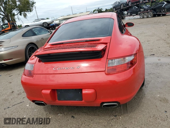 2007 Porsche 911 Carrera with VIN WP0AA29957S710363, listed as a Copart auction lot 73647294 with 0 mi miles and Salvage Title. Bid and sale history available at carsss.com. Image 6.