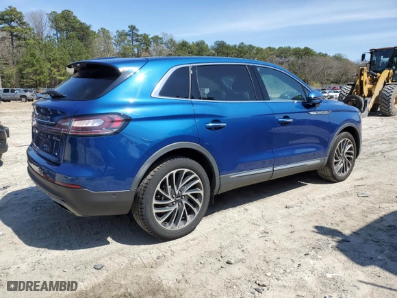 2020 Lincoln Nautilus Reserve with VIN 2LMPJ8KPXLBL11233, listed as a Copart auction lot 51326025 with 0 mi miles and Salvage Title. Bid and sale history available at carsss.com. Image 3.