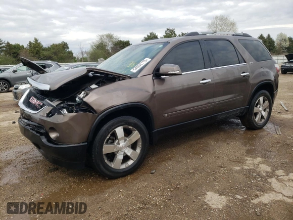2010 GMC Acadia SLT1 with VIN 1GKLRMED3AJ105346, listed as a Copart auction lot 54602115 with 111,331 mi miles and Salvage title. Bid and sale history available at DreamBid. Image 1.