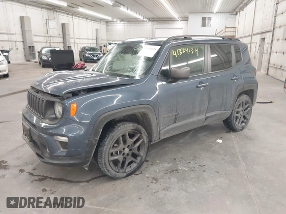 2021 Jeep Renegade Latitude with VIN ZACNJDB15MPM73647, listed as a IAAI auction lot 41334134 with 60,033 mi miles and . Bid and sale history available at DreamBid. Image 2.