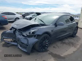 2022 Tesla Model 3 Performance with VIN 5YJ3E1EC3NF296891, listed as a IAAI auction lot 41808329 with 82,682 mi miles and . Bid and sale history available at DreamBid. Image 19.