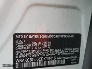 2012 BMW 7 Series 750i xDrive with VIN WBAKC6C56CDX99416, listed as a Copart auction lot 47845335 with 114,198 mi miles and Salvage Title. Bid and sale history available at carsss.com. Image 12.