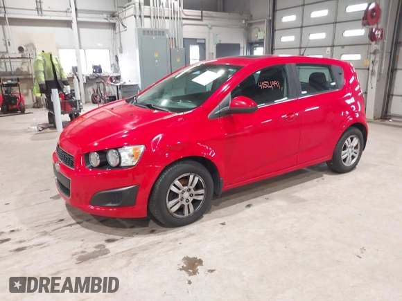 2014 Chevrolet Sonic LT with VIN 1G1JC6SB1E4125174, listed as a IAAI auction lot 41521991 with 125,490 mi miles. Bid and sale history available at carsss.com. Image 2.