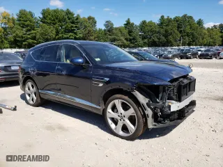 2021 Genesis GV80 Advanced + with VIN KMUHCESC7MU035838, listed as a Copart auction lot 70286224 with 0 mi miles and Salvage Title. Bid and sale history available at carsss.com. Image 4.