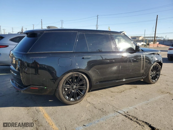 2023 Land Rover Range Rover SE with VIN SALKPBFU3PA070891, listed as a Copart auction lot 79767804 with 9,680 mi miles and Salvage Title. Bid and sale history available at carsss.com. Image 3.