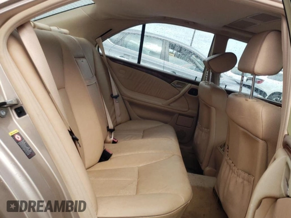 2001 Mercedes-Benz E-Class with VIN WDBJF65J01B389296, listed as a Copart auction lot 71933404 with 124,392 mi miles and Salvage Title. Bid and sale history available at carsss.com. Image 10.