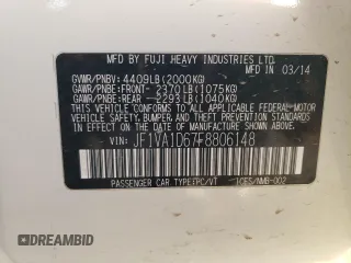 2015 Subaru WRX Premium with VIN JF1VA1D67F8806148, listed as a Copart auction lot 47891145 with 85,555 mi miles and Salvage Title. Bid and sale history available at carsss.com. Image 12.