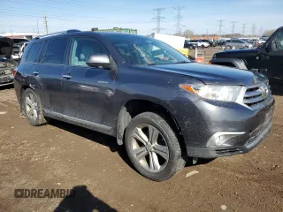 2013 Toyota Highlander Limited with VIN 5TDDK3EH5DS265771, listed as a Copart auction lot 49282335 with 214,748 mi miles and Salvage title. Bid and sale history available at DreamBid. Image 4.