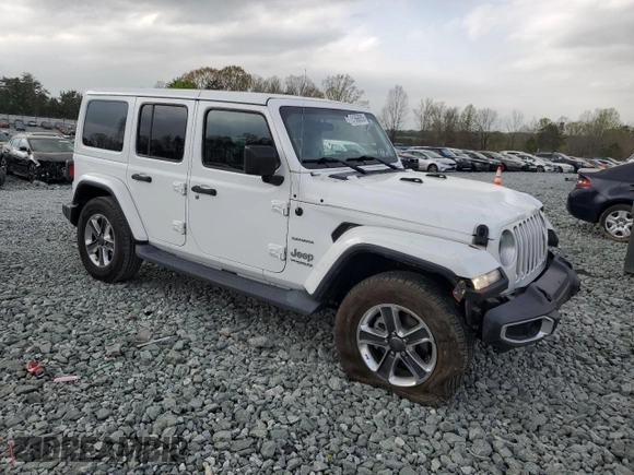 2019 Jeep Wrangler Unlimited Sahara with VIN 1C4HJXEG5KW602598, listed as a Copart auction lot 51666055 with 75,782 mi miles and Salvage Title. Bid and sale history available at carsss.com. Image 4.