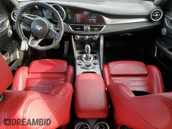 2023 Alfa Romeo Giulia Veloce with VIN ZARFANBN2P7670539, listed as a Copart auction lot 51078645 with 53,270 mi miles and Clean title. Bid and sale history available at DreamBid. Image 8.