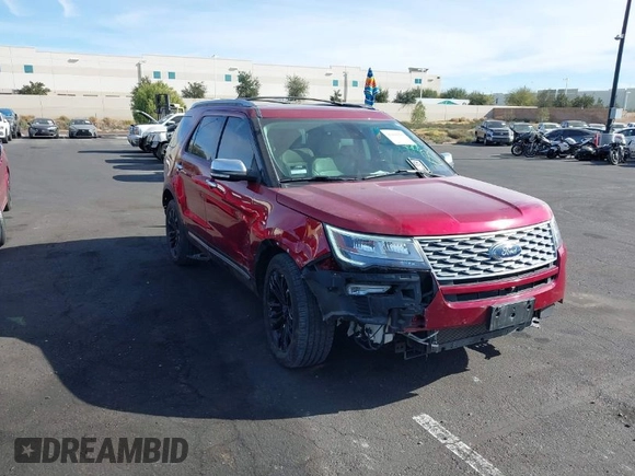 2018 Ford Explorer Platinum with VIN 1FM5K8HT9JGC28564, listed as a IAAI auction lot 41410150 with 56,189 mi miles and . Bid and sale history available at DreamBid. Image 1.
