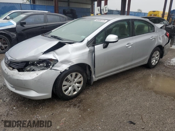 2012 Honda Civic LX с VIN 19XFB2F54CE079865, выставлен на аукционе Copart как лот 48490125 с пробегом 100 924 миль миль и Списание • Salvage title. История ставок и продаж доступна на DreamBid. Изображение 1.