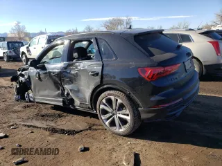 2022 Audi Q3 S line Premium Plus with VIN WA1EECF32N1144025, listed as a Copart auction lot 38752623 with 3,130 mi miles. Bid and sale history available at carsss.com. Image 2.