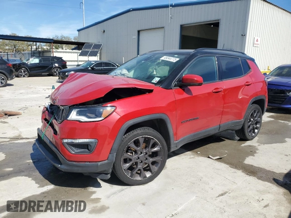 2020 Jeep Compass Limited with VIN 3C4NJDCB7LT130484, listed as a Copart auction lot 49344775 with 75,511 mi miles and Salvage Title. Bid and sale history available at carsss.com. Image 1.