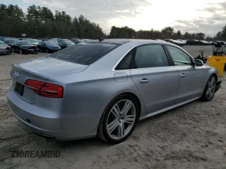 2016 Audi A8 L 4.0T Sport with VIN WAU43AFD3GN010931, listed as a Copart auction lot 81960634 with 131,841 mi miles and Salvage Title. Bid and sale history available at carsss.com. Image 3.
