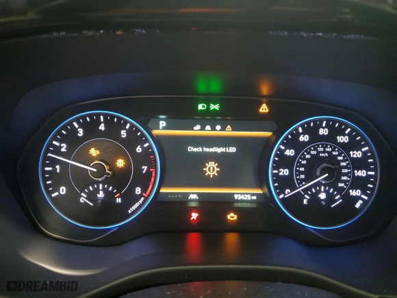 2020 Hyundai Palisade SEL with VIN KM8R4DHE3LU031285, listed as a Copart auction lot 44821085 with 93,425 mi miles and Salvage Title. Bid and sale history available at carsss.com. Image 9.