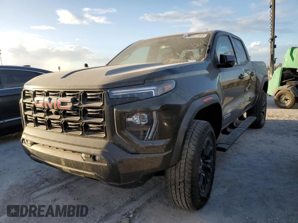 2023 GMC Canyon 4WD Elevation with VIN 1GTP6BEK6P1174954, listed as a Copart auction lot 76607754 with 0 mi miles and Salvage Title. Bid and sale history available at carsss.com. Image 1.