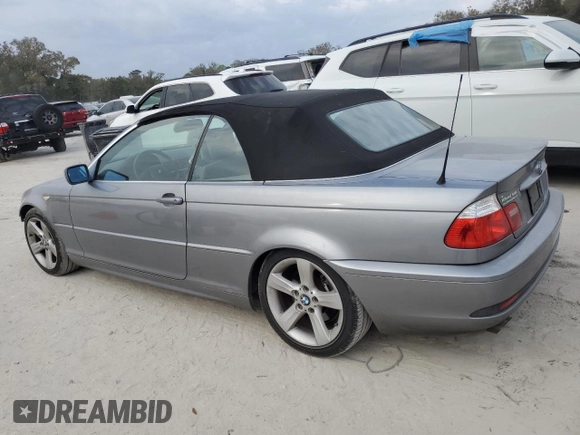 2005 BMW 3 Series 325Ci with VIN WBABW33465PG98927, listed as a Copart auction lot 47811105 with 176,868 mi miles and Salvage Title. Bid and sale history available at carsss.com. Image 2.