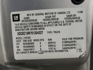 2006 Chevrolet Silverado SS z VIN 2GCEC19N761204227, wystawiony jako Copart lot #78688944 z przebiegiem 92 400 mil mil oraz Szkody całkowita. Historia ofert i sprzedaży dostępna na DreamBid. Obrazek 15.