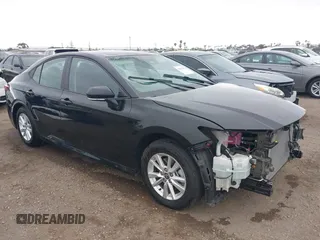 2025 Toyota Camry LE с VIN 4T1DBADK4SU004184, выставлен на аукционе IAAI как лот 42192579 с пробегом 20 273 миль миль и . История ставок и продаж доступна на DreamBid. Изображение 1.