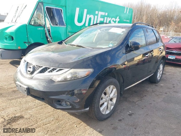 2013 Nissan Murano SL with VIN JN8AZ1MW0DW320487, listed as a IAAI auction lot 40760140 with 156,066 mi miles. Bid and sale history available at carsss.com. Image 2.