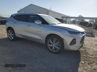 2020 Chevrolet Blazer Premier with VIN 3GNKBFRS0LS716394, listed as a Copart auction lot 57030775 with 54,665 mi miles and Salvage title. Bid and sale history available at DreamBid. Image 4.