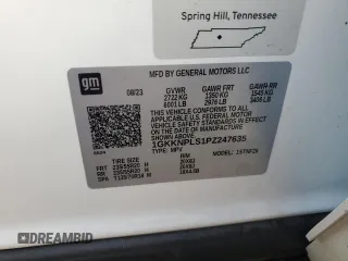 2023 GMC Acadia Denali with VIN 1GKKNPLS1PZ247635, listed as a Copart auction lot 84953044 with 12,869 mi miles and Salvage title. Bid and sale history available at DreamBid. Image 13.