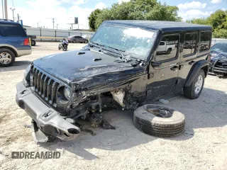 2022 Jeep Wrangler Unlimited Willys with VIN 1C4HJXDMXNW254583, listed as a Copart auction lot 70820684 with 42,931 mi miles and Salvage Title. Bid and sale history available at DreamBid. Image 1.