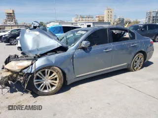 2011 Hyundai Genesis with VIN KMHGC4DF4BU127207, listed as a Copart auction lot 50599315 with 0 mi miles and Salvage Title. Bid and sale history available at carsss.com. Image 1.