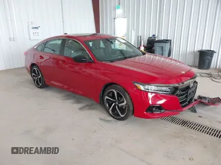 2021 Honda Accord Sport with VIN 1HGCV2F39MA033172, listed as a IAAI auction lot 41913871 with 39,249 mi miles and . Bid and sale history available at DreamBid. Image 1.
