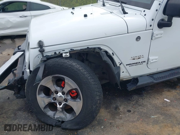 2017 Jeep Wrangler Unlimited Sahara with VIN 1C4BJWEG3HL752719, listed as a IAAI auction lot 41892600 with 127,486 mi miles. Bid and sale history available at carsss.com. Image 19.