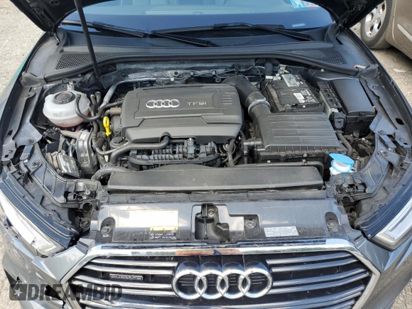 2019 Audi A3 Sedan S line Premium Plus with VIN WAUJEGFF8KA111819, listed as a Copart auction lot 72452224 with 56,198 mi miles and Salvage Title. Bid and sale history available at carsss.com. Image 11.