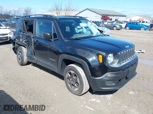 2017 Jeep Renegade Sport with VIN ZACCJBAB3HPE59292, listed as a IAAI auction lot 41931546 with 51,573 mi miles and . Bid and sale history available at carsss.com. Image 1.