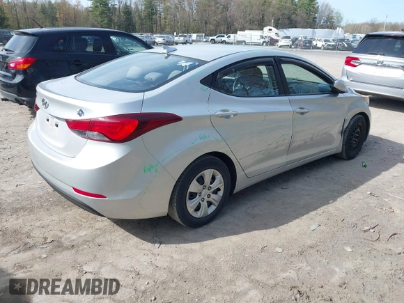 2016 Hyundai Elantra SE with VIN 5NPDH4AE9GH773073, listed as a IAAI auction lot 42134108 with 113,398 mi miles and . Bid and sale history available at DreamBid. Image 4.