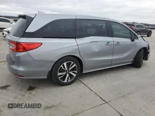 2019 Honda Odyssey Elite with VIN 5FNRL6H93KB000017, listed as a Copart auction lot 45042005 with 93,599 mi miles and Salvage Title. Bid and sale history available at DreamBid. Image 3.