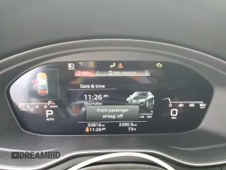 2021 Audi A4 S line Premium Plus with VIN WAUEAAF43MA039455, listed as a Copart auction lot 48759805 with 93,816 mi miles and Salvage Title. Bid and sale history available at DreamBid. Image 9.