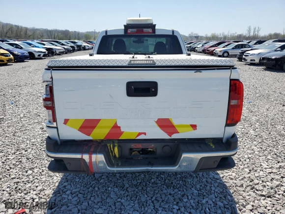 2022 Chevrolet Colorado 2WD Work Truck with VIN 1GCHSBEA8N1140471, listed as a Copart auction lot 46186945 with 80,692 mi miles and Salvage Title. Bid and sale history available at carsss.com. Image 6.