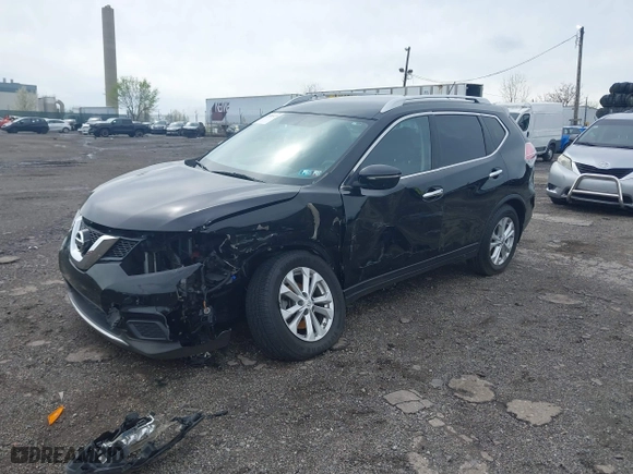 2015 Nissan Rogue SV with VIN KNMAT2MV2FP586911, listed as a IAAI auction lot 41958327 with 124,822 mi miles. Bid and sale history available at carsss.com. Image 16.