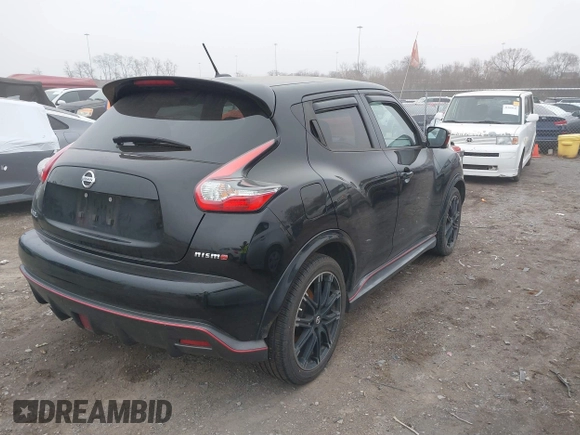 2015 Nissan Juke S with VIN JN8AF5MVXFT561730, listed as a IAAI auction lot 41497780 with 54,408 mi miles and . Bid and sale history available at carsss.com. Image 4.