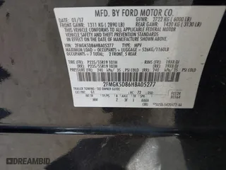 2017 Ford Flex Limited with VIN 2FMGK5D86HBA05277, listed as a IAAI auction lot 41469361 with 228,410 mi miles. Bid and sale history available at carsss.com. Image 9.